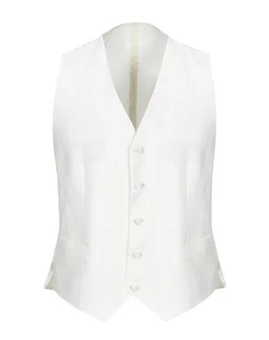 Canali Man Waistcoat Ivory 32 suit