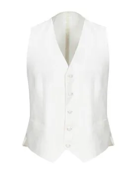 Canali Man Waistcoat Ivory 32 suit