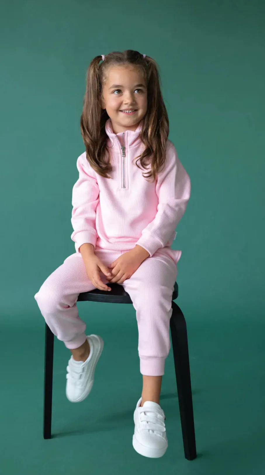 Candyfloss Pink Childrens Thick Ribbed Tracksuit