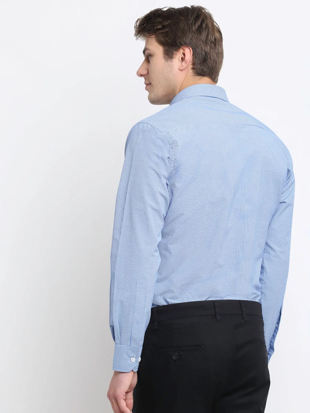 Cantabil Blue Check Shirt