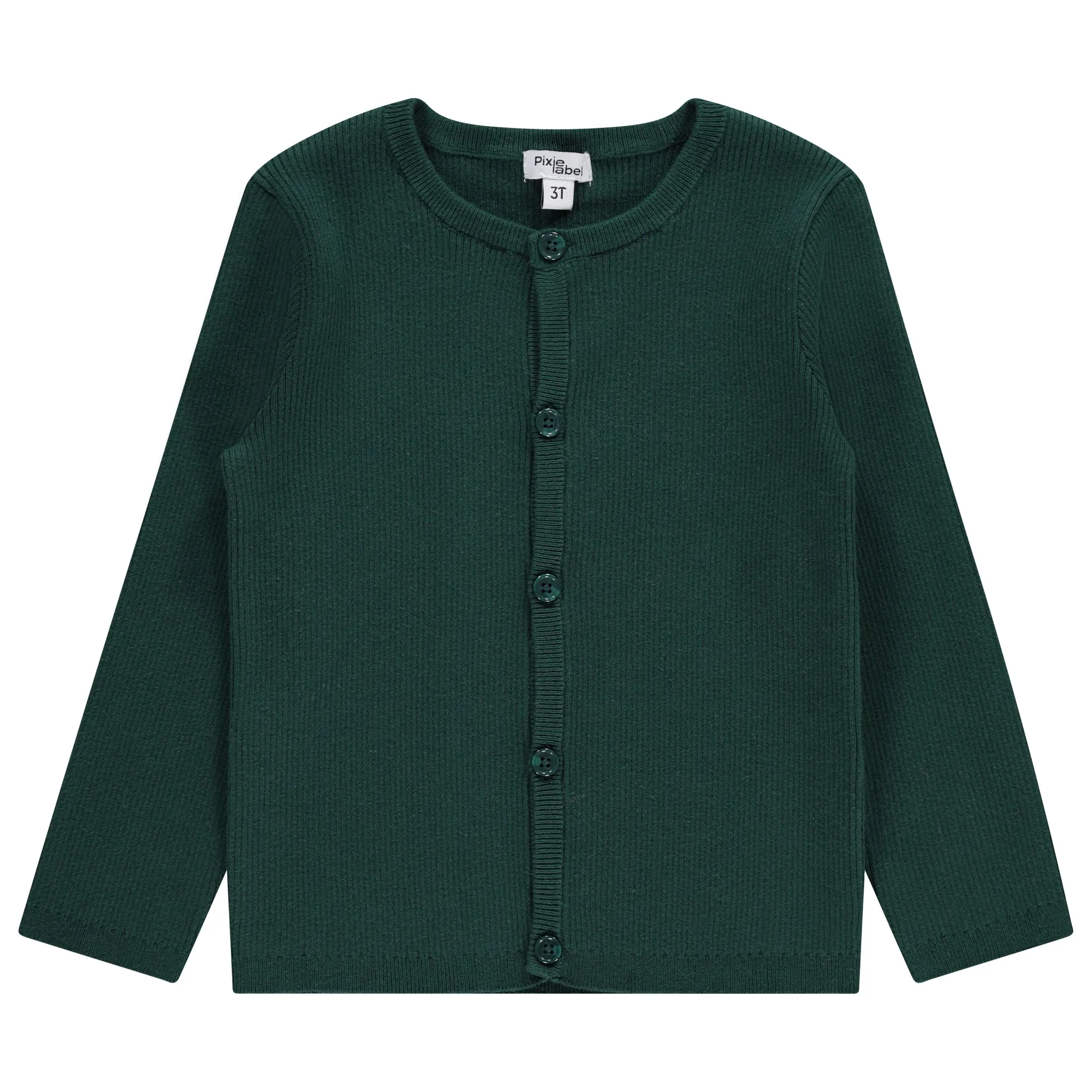 cardigan ribbed knit - emerald green