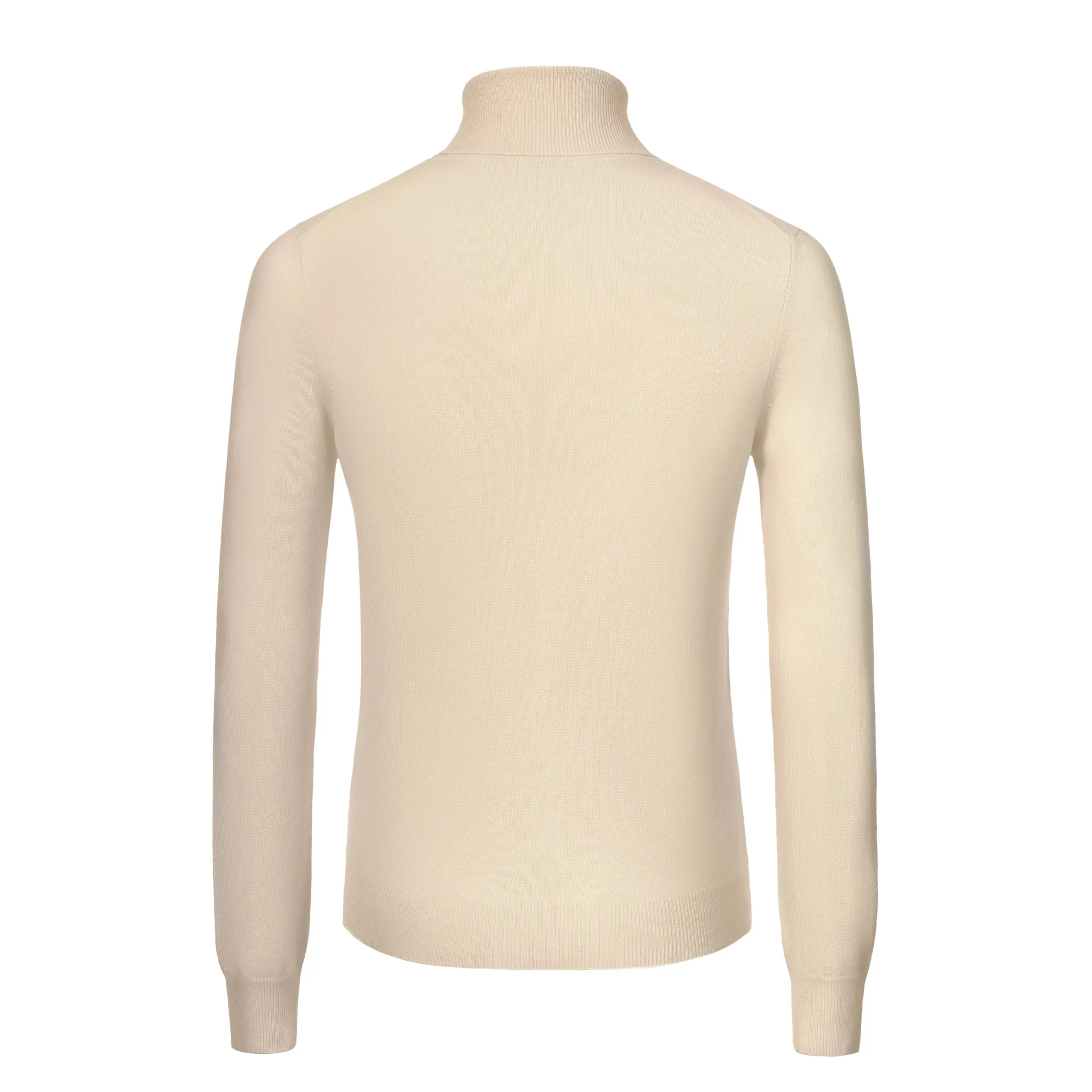 Cashmere Turtleneck Sweater in Milk White