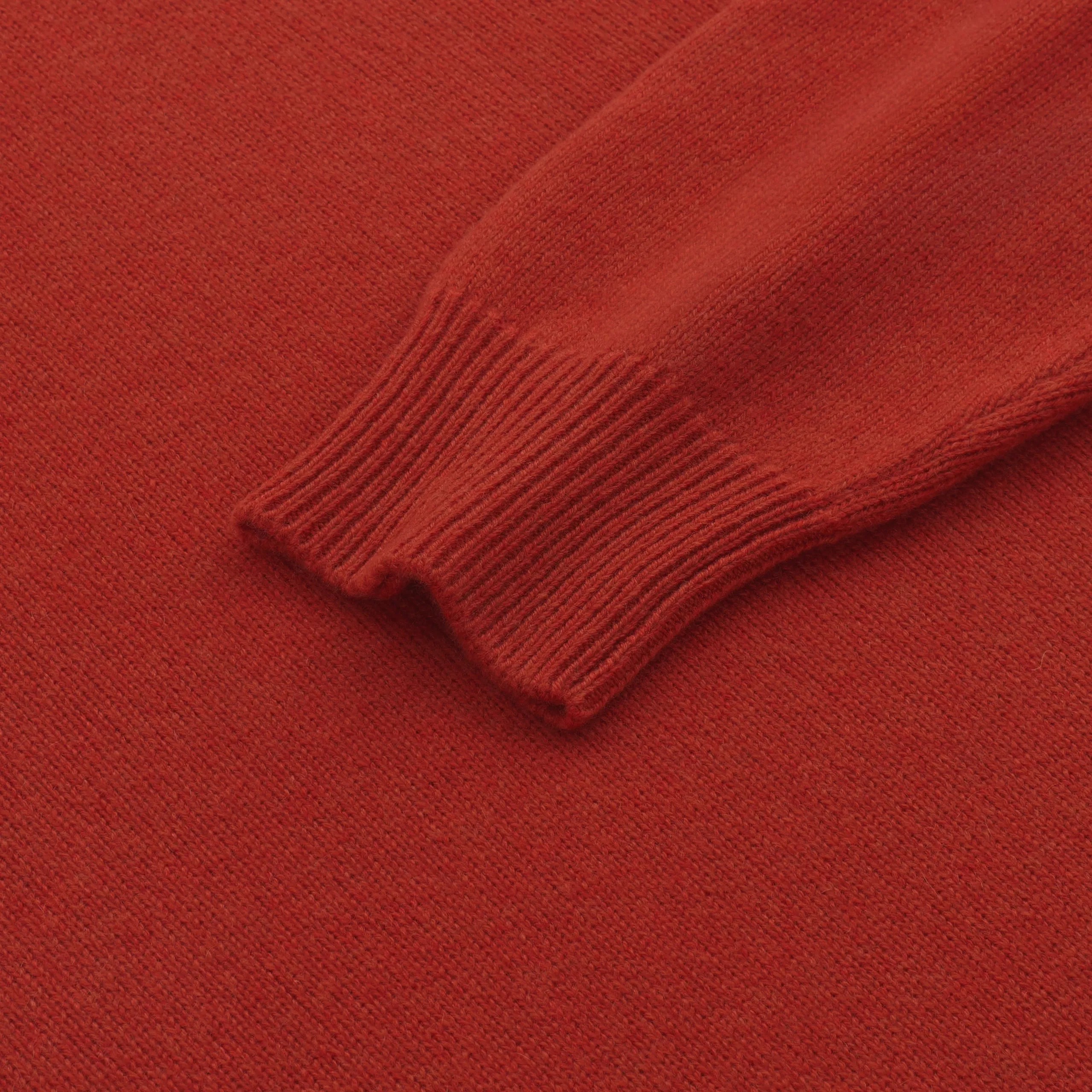 Cashmere Turtleneck Sweater in Red Rusty