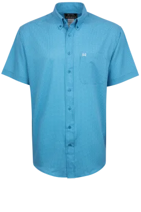 Cinch Arenaflex Button-Front Shirt - Dotted Blue