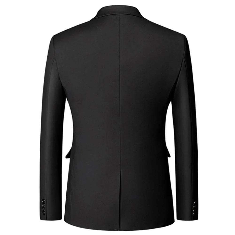 Classic Black Blazer Two Buttons Blazer