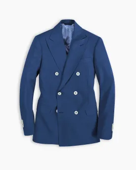 Cobalt Blue Wool Double Breasted Blazer