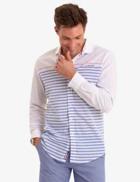 CONTRAST STRIPED LONG SLEEVE SHIRT