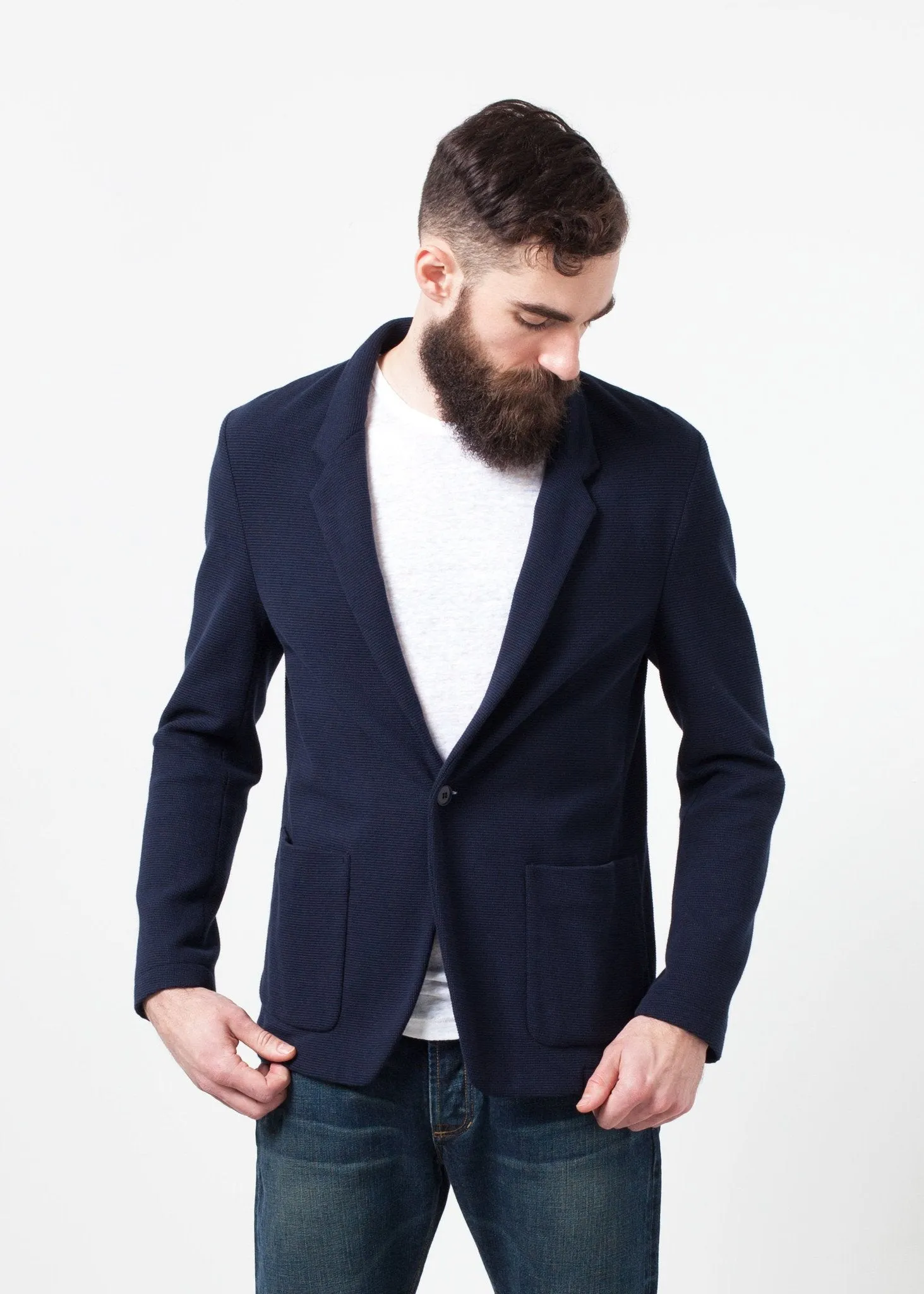 Cotton Jacket in Navy