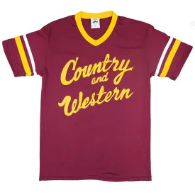 Country & Western Maroon Jersey Unisex Tee