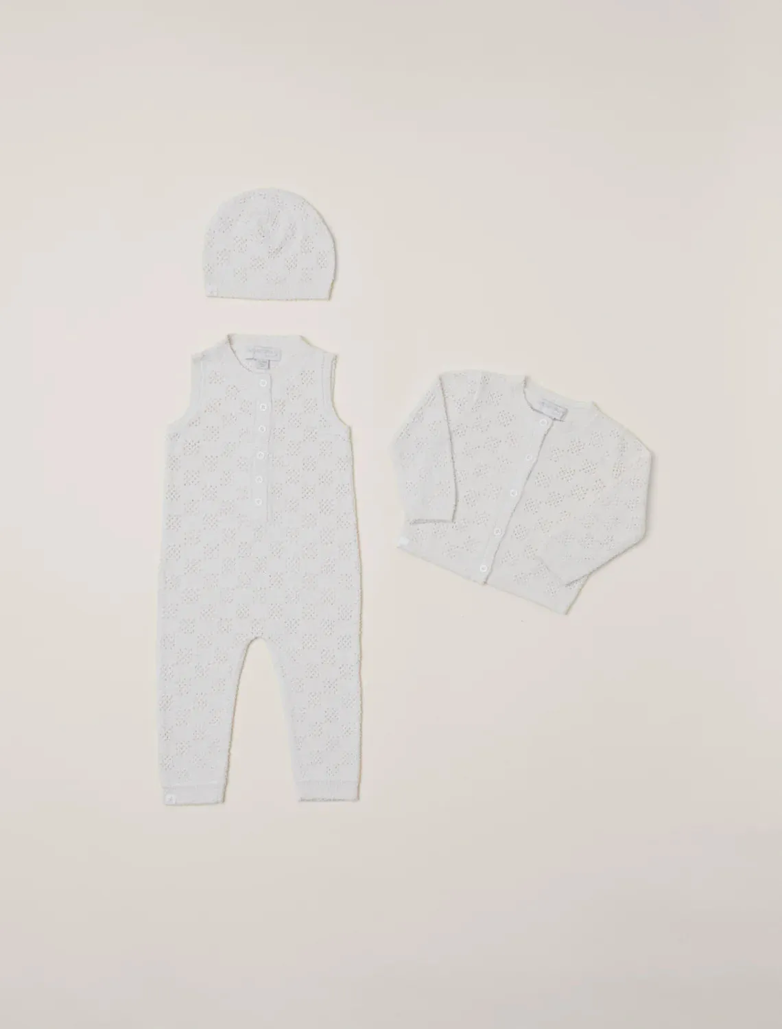 CozyChic Checkered Pointelle Baby Set