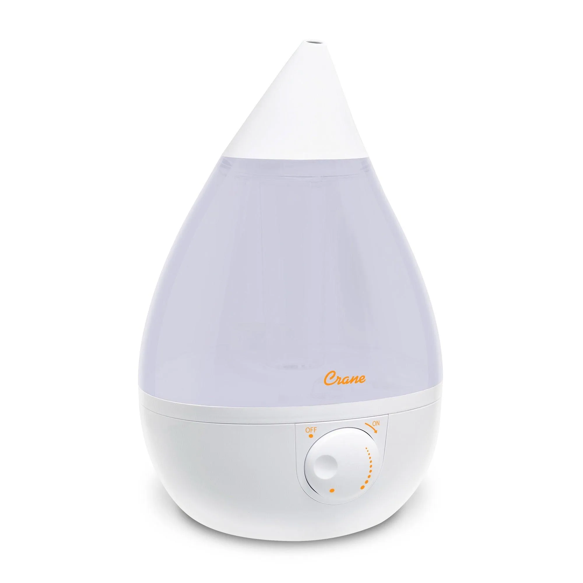 Crane Ultrasonic Drop Cool Mist Humidifier White - 1 Gallon