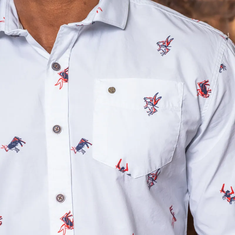 Crazy Nguni Slim Fit Shirt Pelican