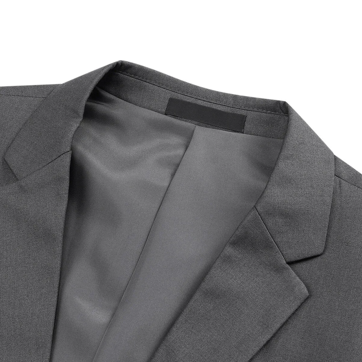 Dark Grey Blazer Two Buttons Blazer