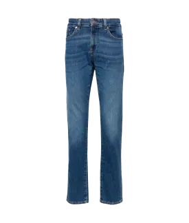 Delaware Midrise Slim-Fit Trousers - Blue