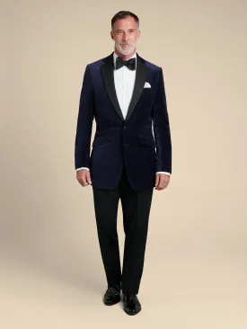 Dinner Suit Four Piece Hire (Velvet Jacket, Trousers, Dress Shirt & Bow Tie)