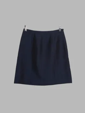 Dirk Bikkembergs 1990s - 2000s dark blue sheeny nylon miniskirt - size 40