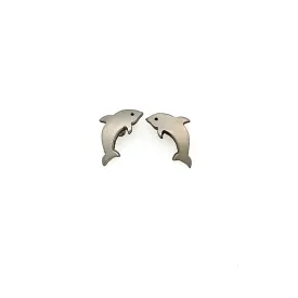 Dolphin Titanium Hypoallergenic Stud Earrings