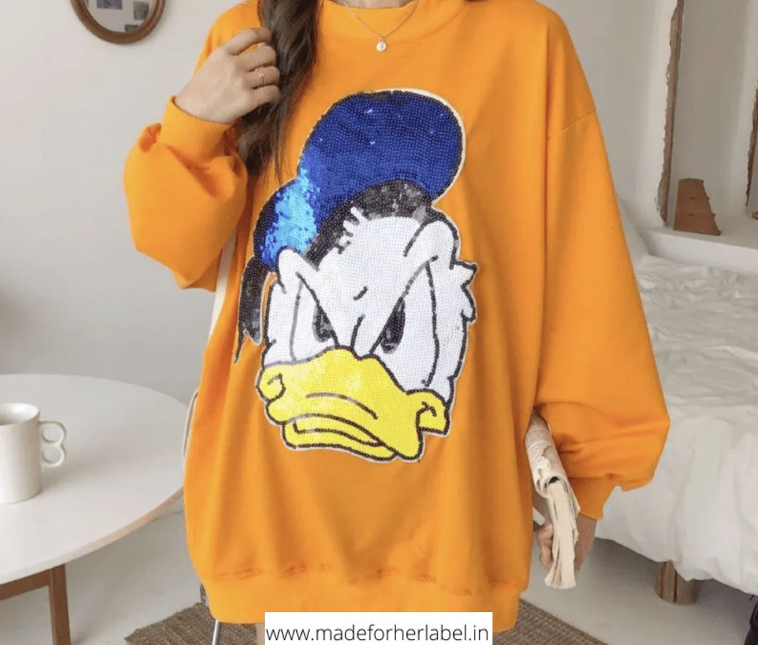 Donald Sequin Patch Pullover