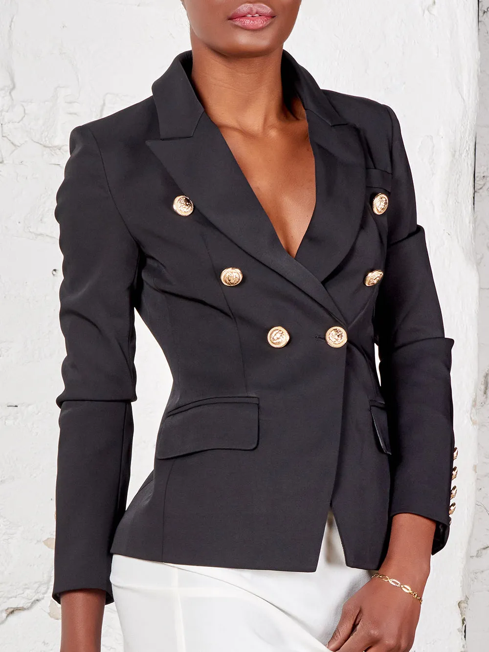 Double-Breasted Blazer in Black