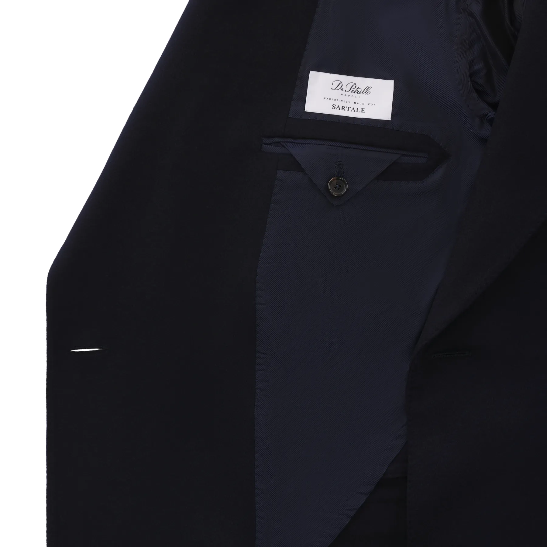 Double-Breasted Capotti Cashmere Coat in Dark Blue. Exclusively Made for Sartale