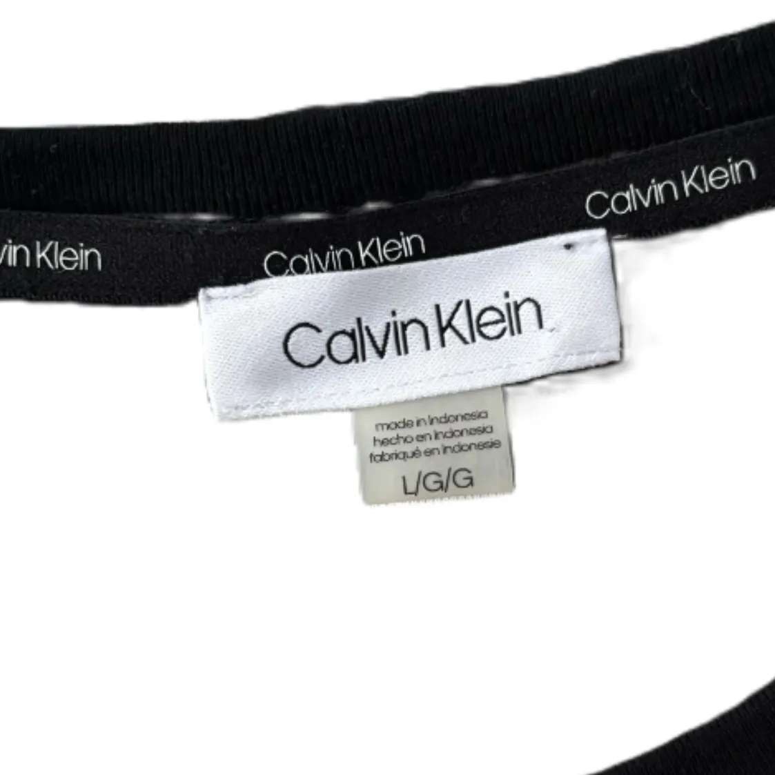 Dress Casual Midi By Calvin Klein In Striped Pattern, Size: L