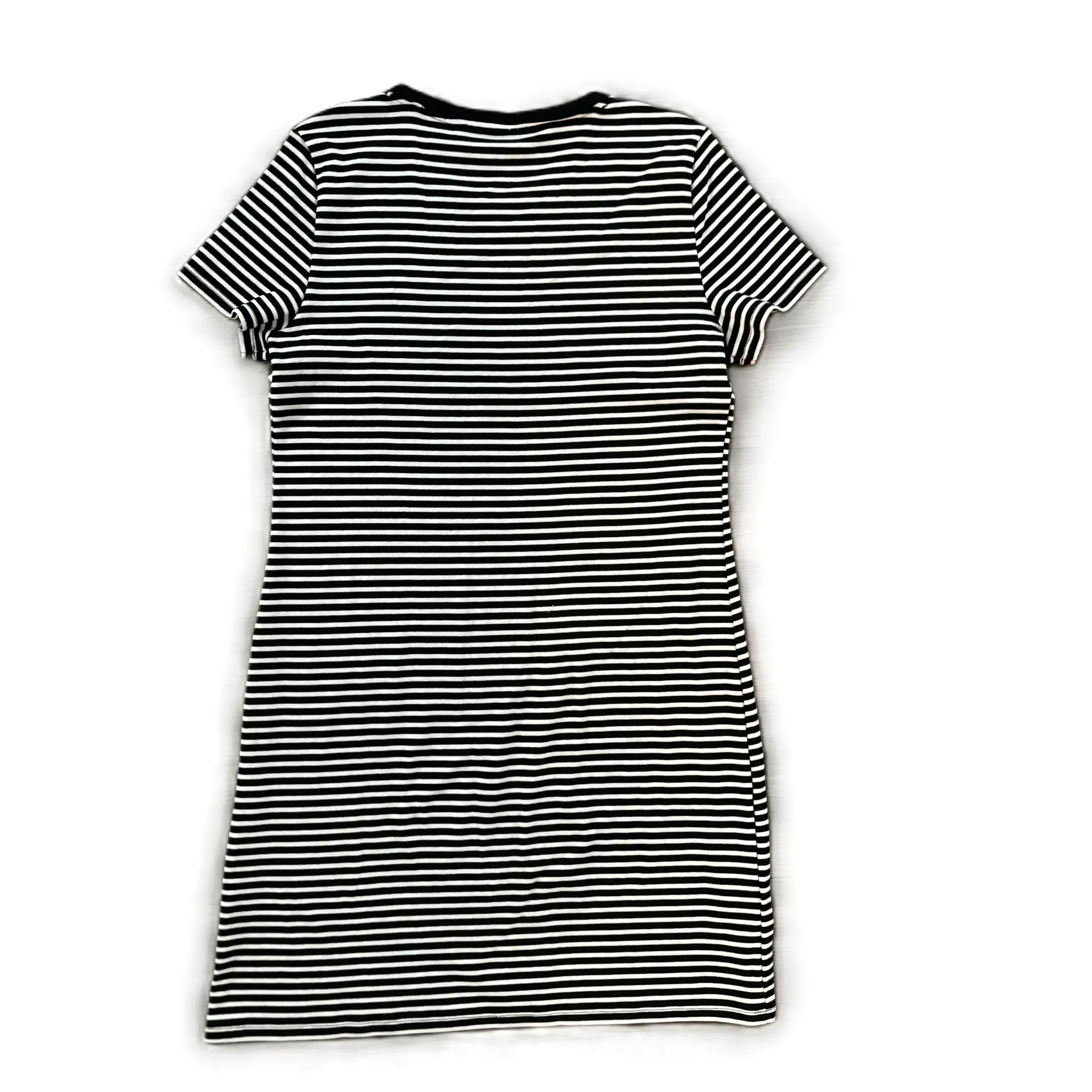 Dress Casual Midi By Calvin Klein In Striped Pattern, Size: L