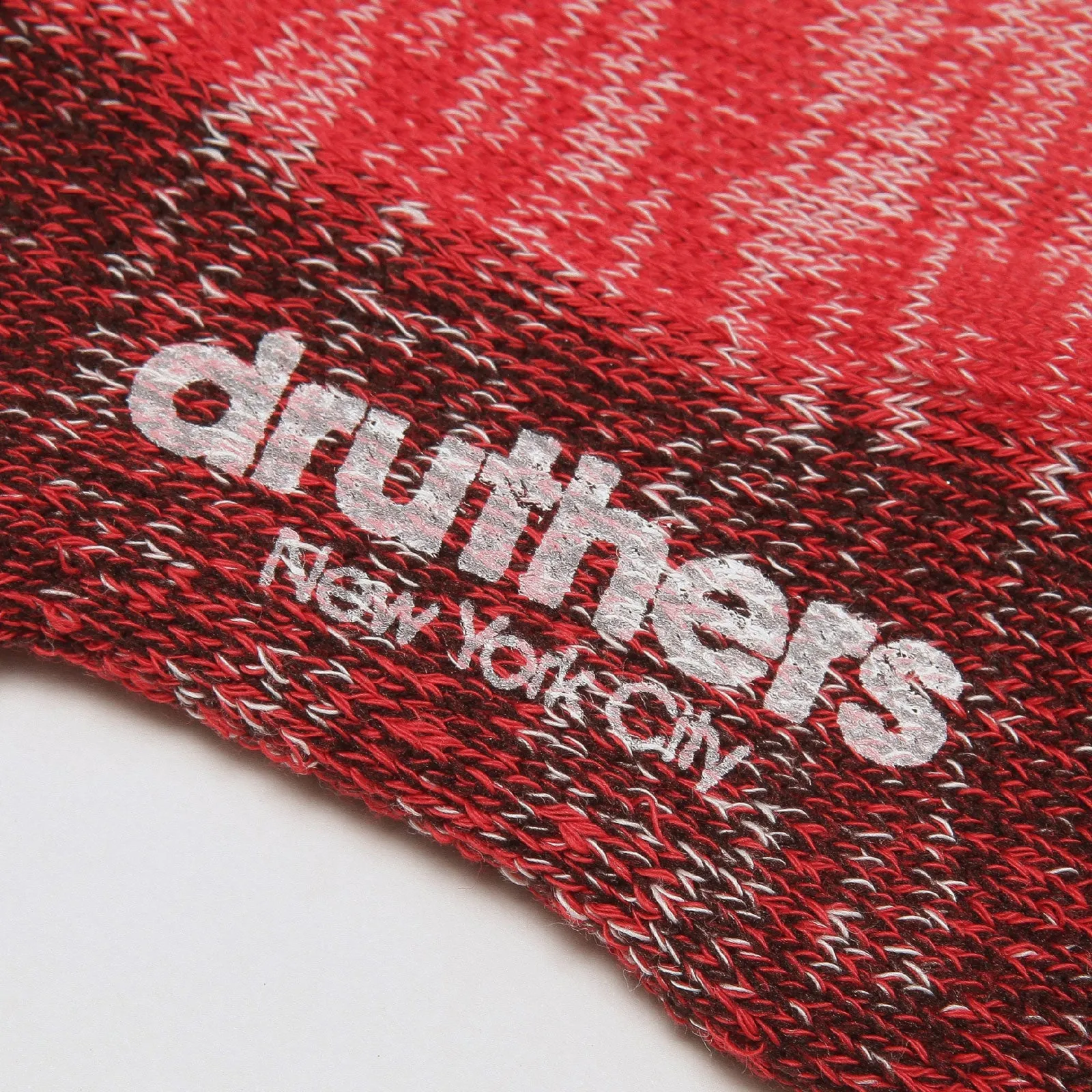 Druthers Red Mélange Organic Cotton Defender Boot Sock