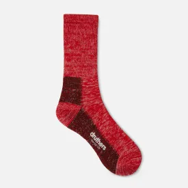 Druthers Red Mélange Organic Cotton Defender Boot Sock