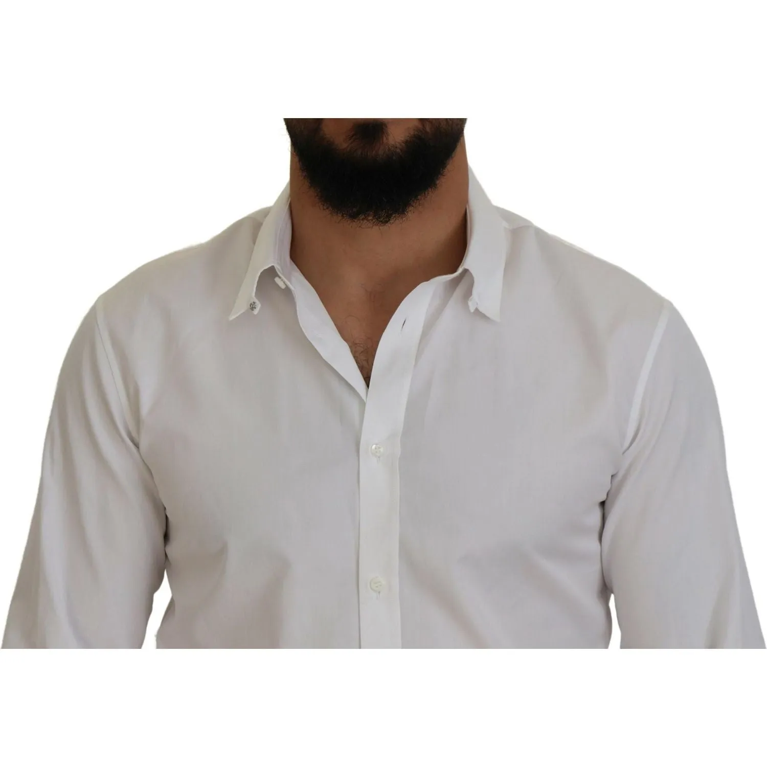 Dsquared² White Cotton Collared Long Sleeves Formal Shirt