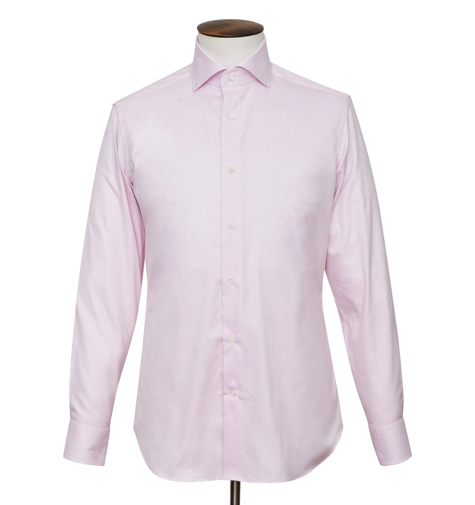 Dusty Pink Birdseye Cutaway Collar Shirt