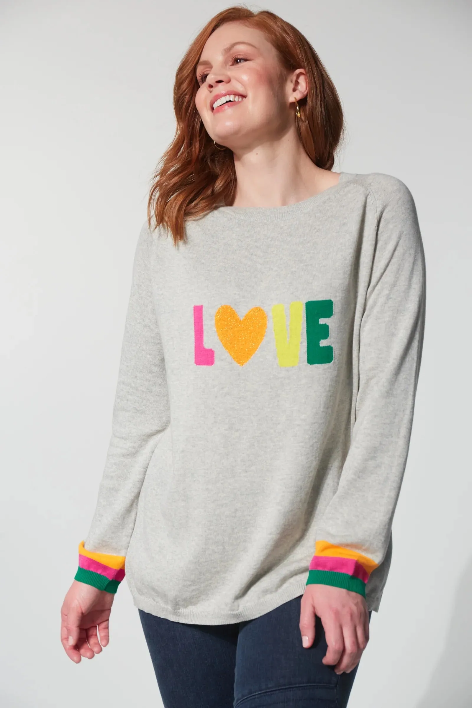 Eb & Ive Boden Love Jumper In Cloud