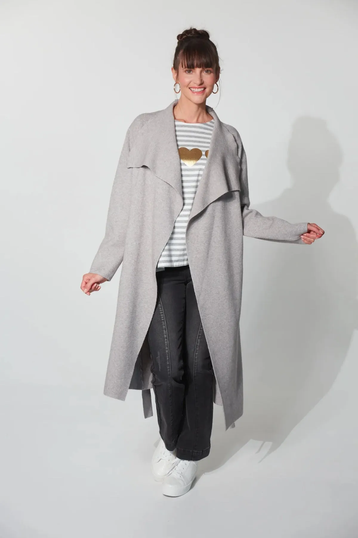 Eb & Ive Cordova Cardigan In Grey