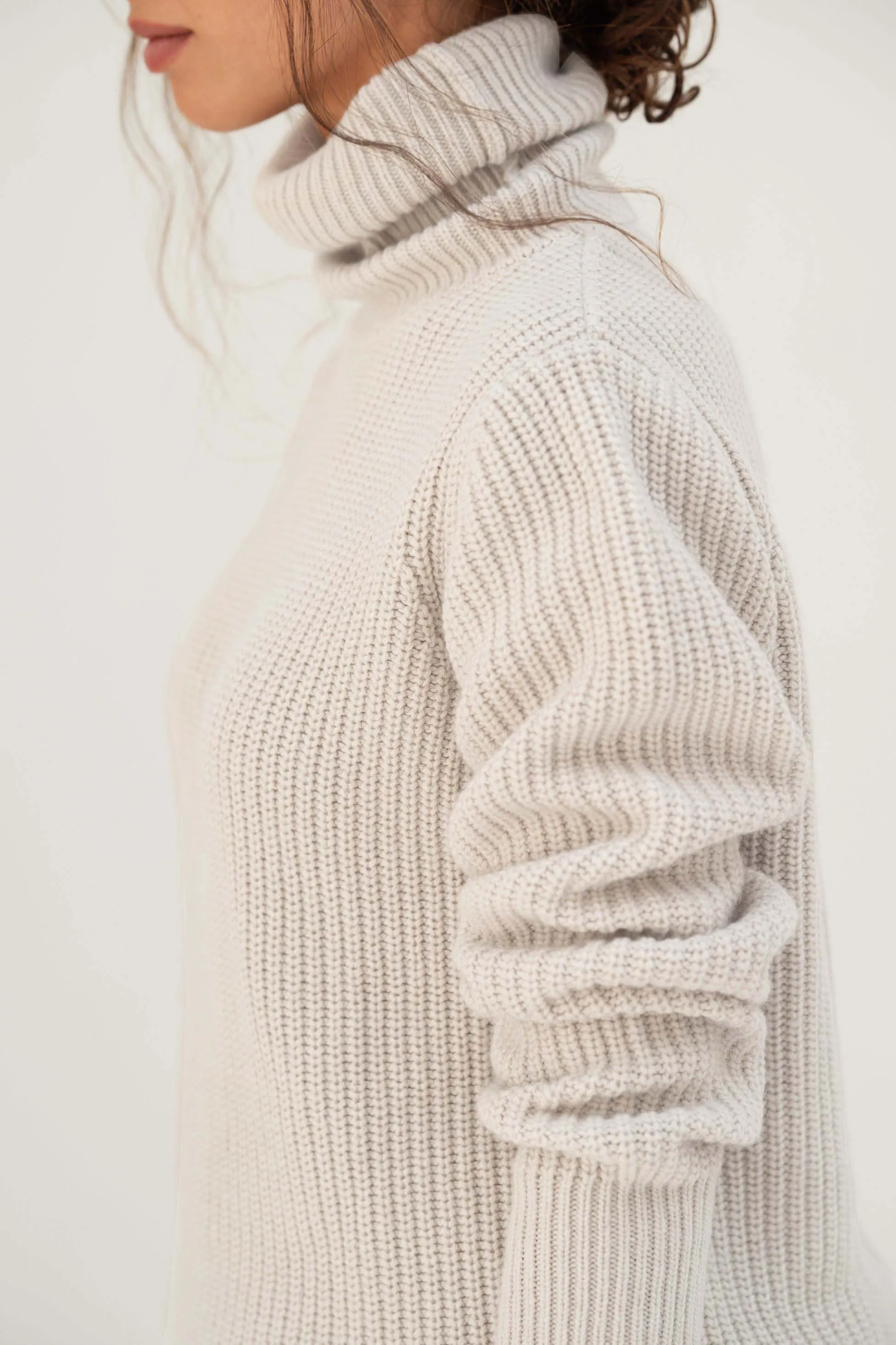 Edith White Recycled Jumper