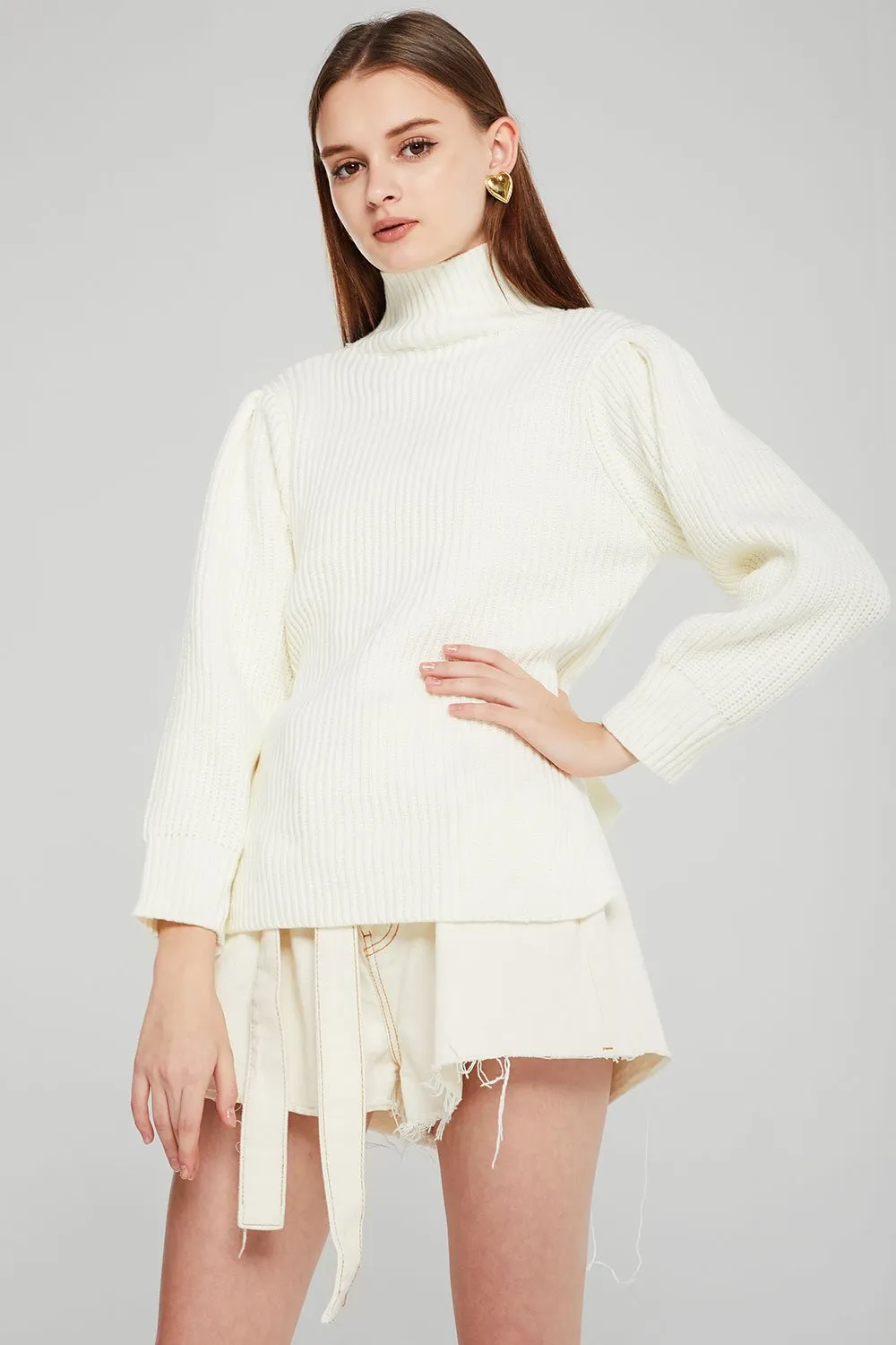 Ellie Rib Knit Jumper w/Belt