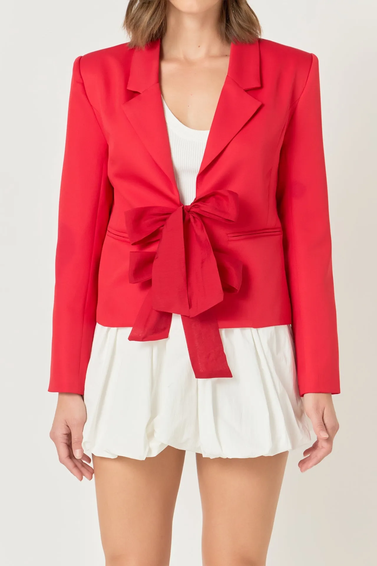 Endless Rose - Bow Contrast Blazer