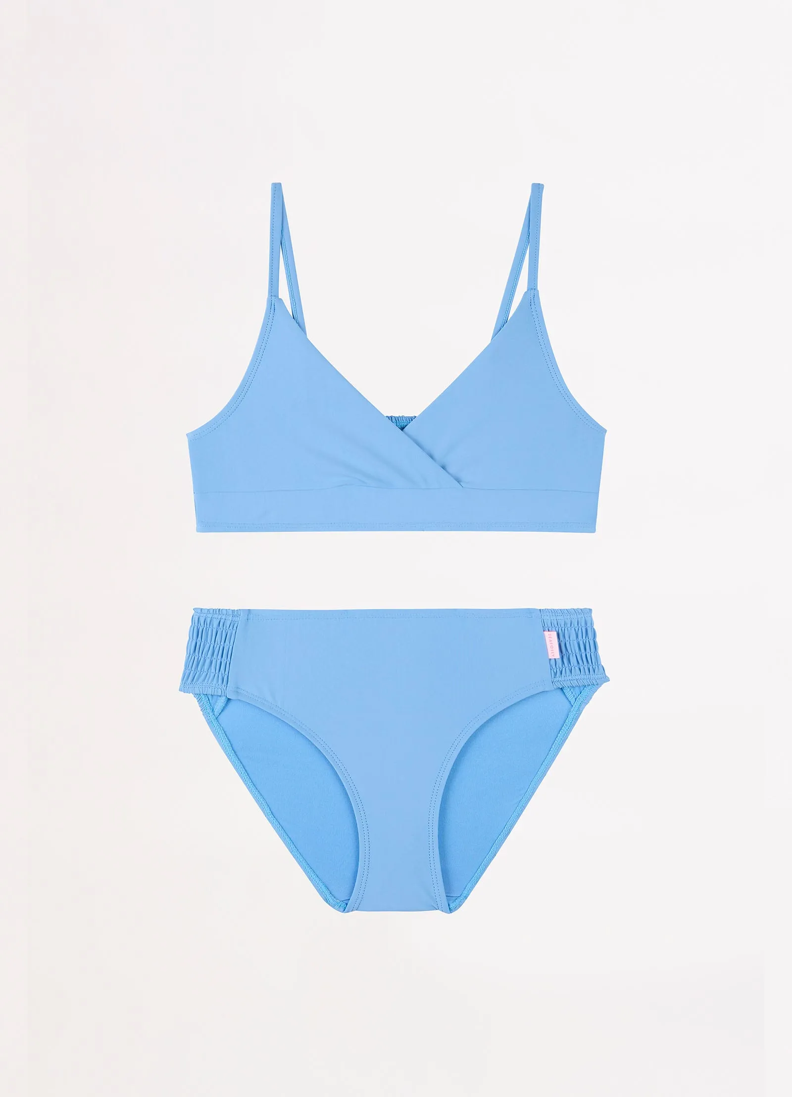 Essentials Girls Shirred Bikini - Deep Water