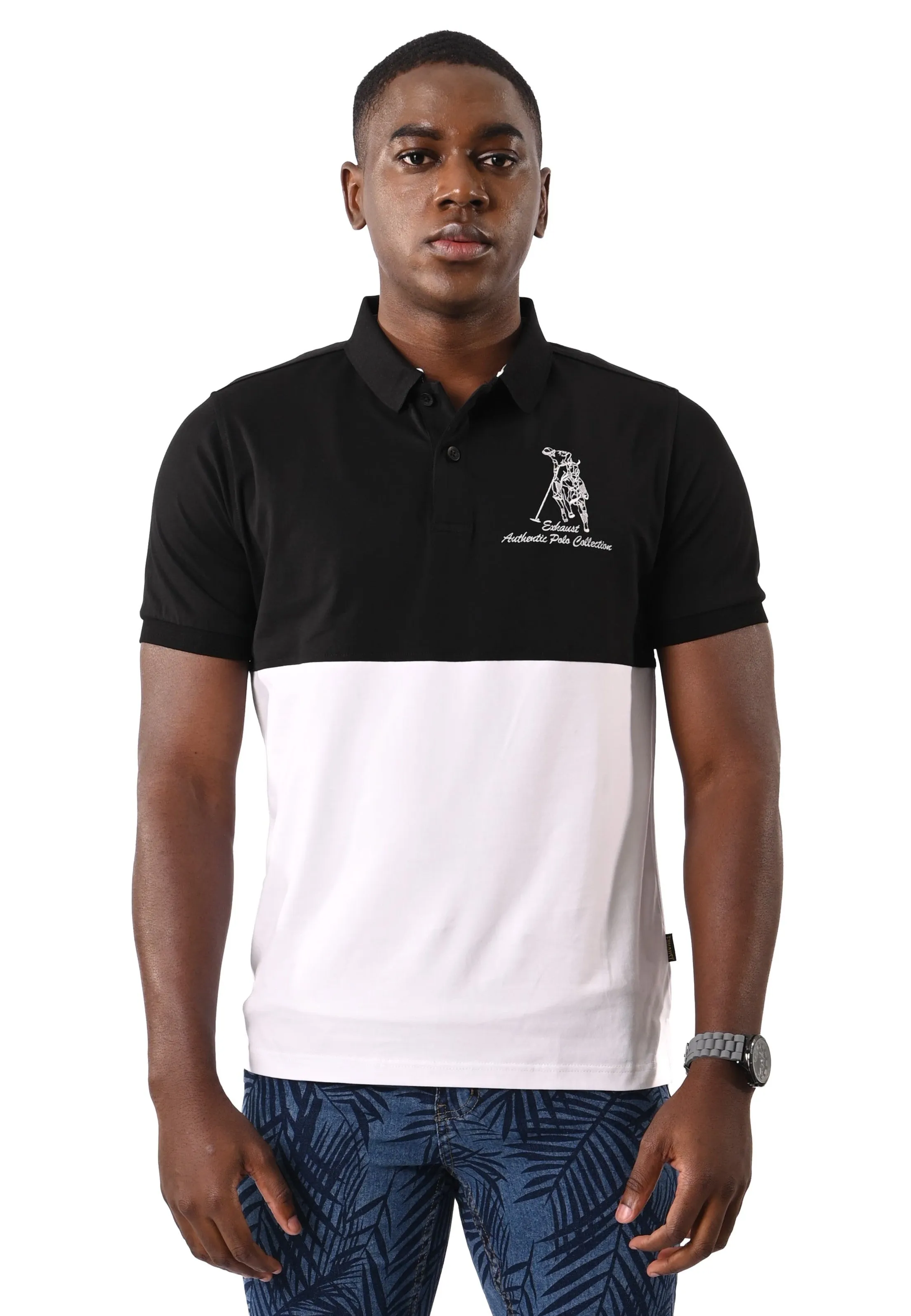 EXHAUST Mens Polo T-Shirt [Slim Fit] 1427