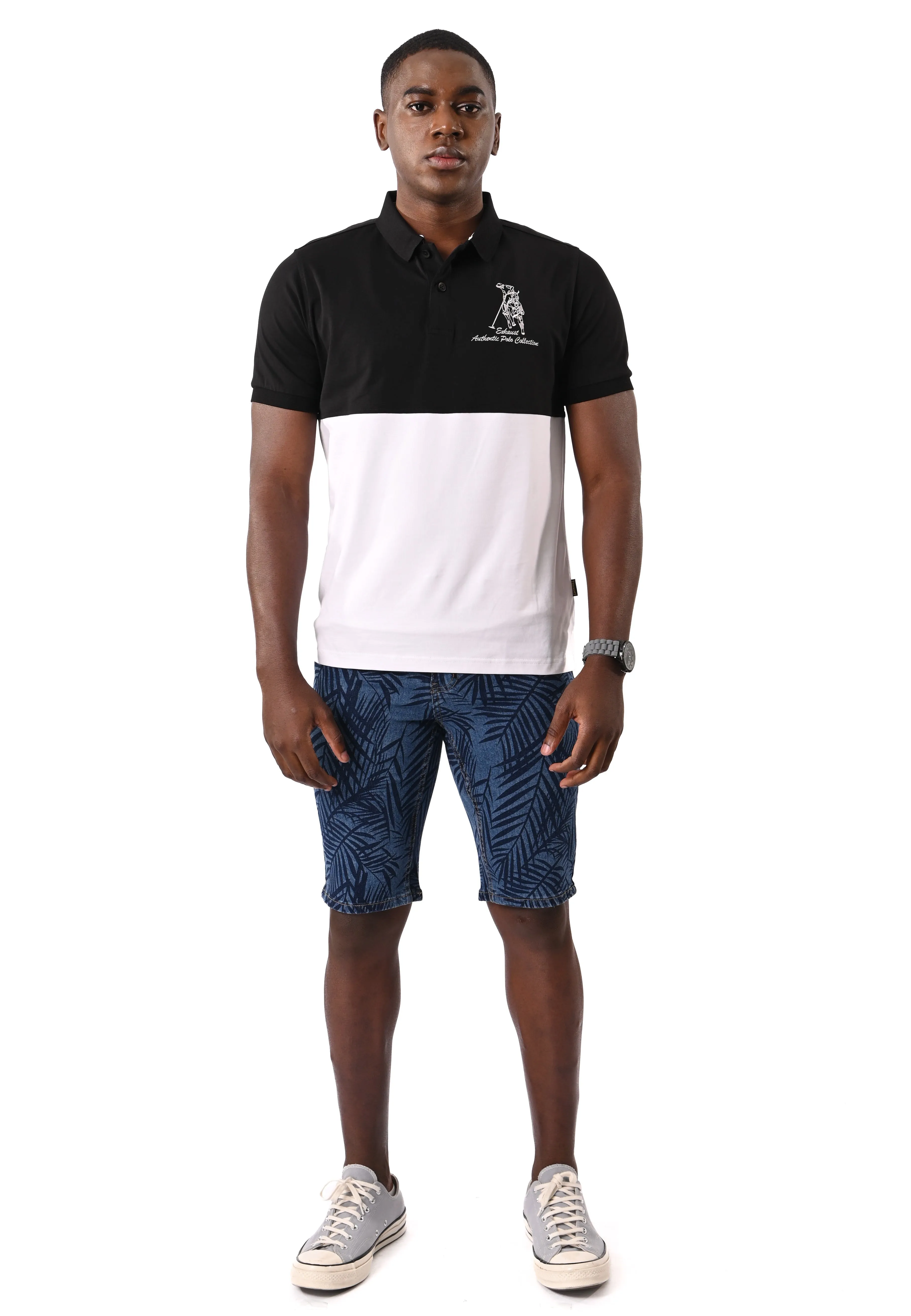 EXHAUST Mens Polo T-Shirt [Slim Fit] 1427