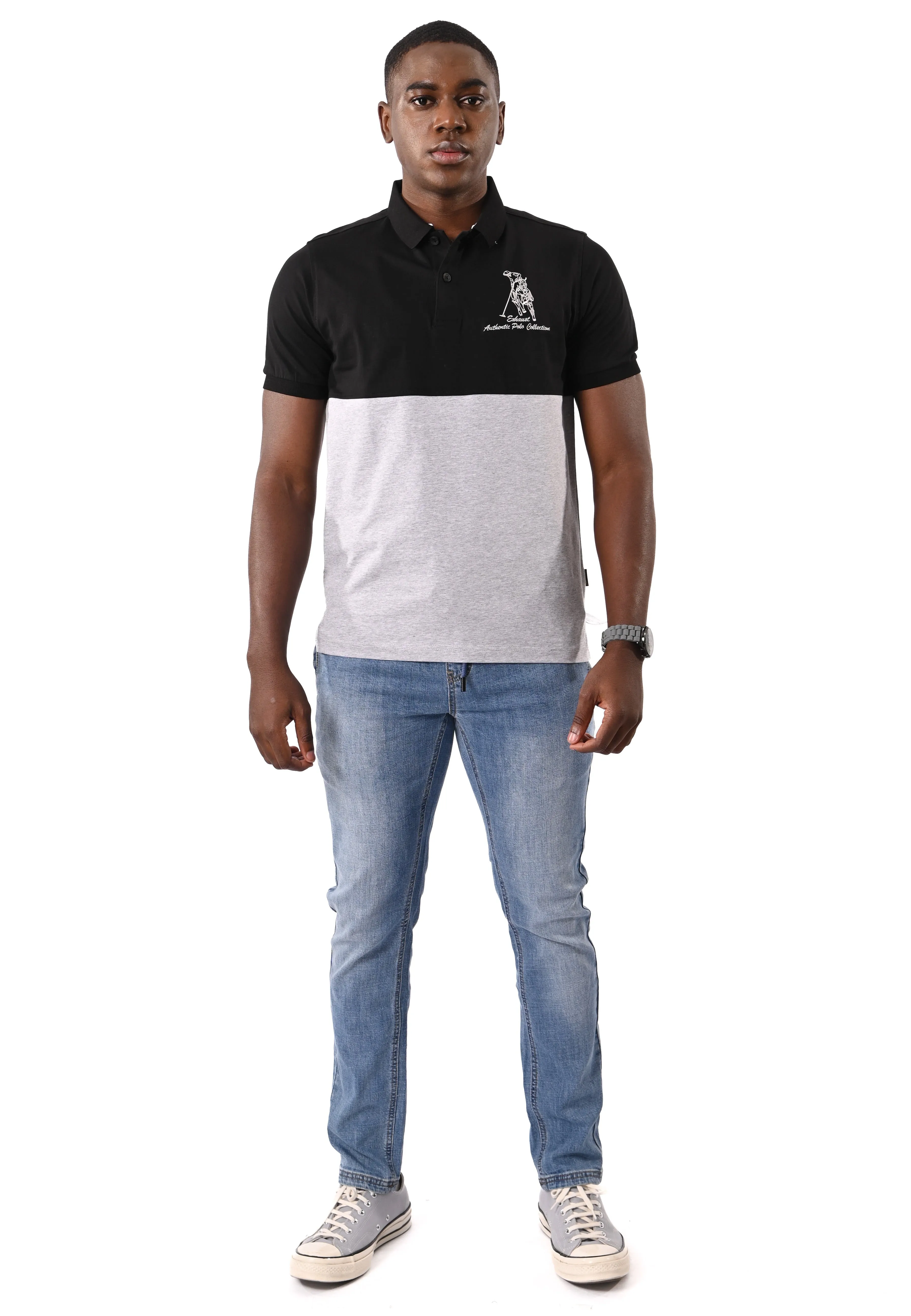 EXHAUST Mens Polo T-Shirt [Slim Fit] 1427