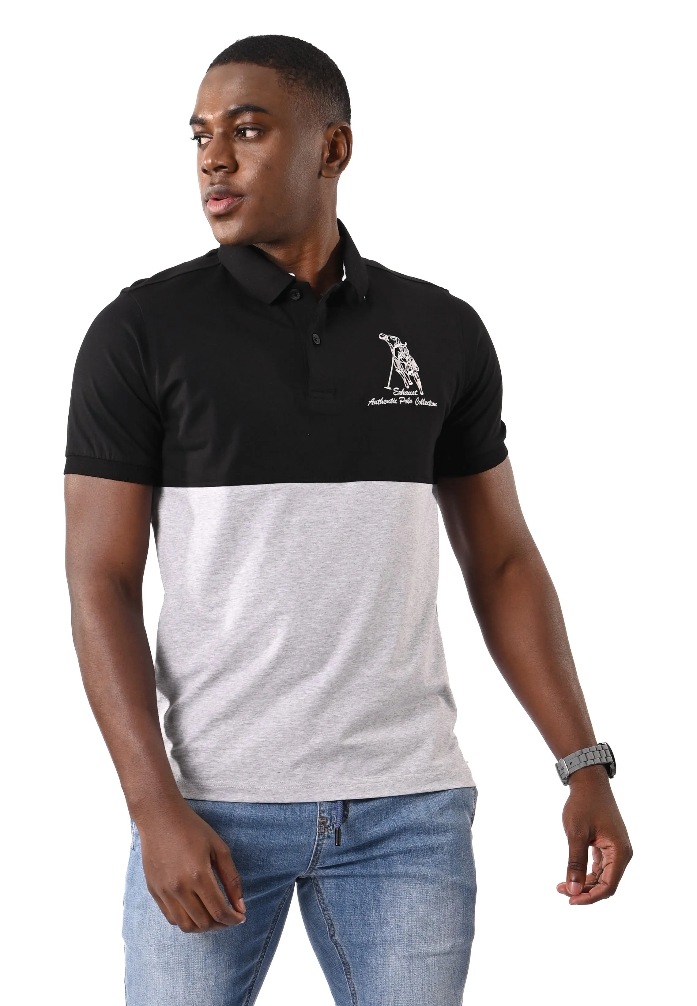 EXHAUST Mens Polo T-Shirt [Slim Fit] 1427