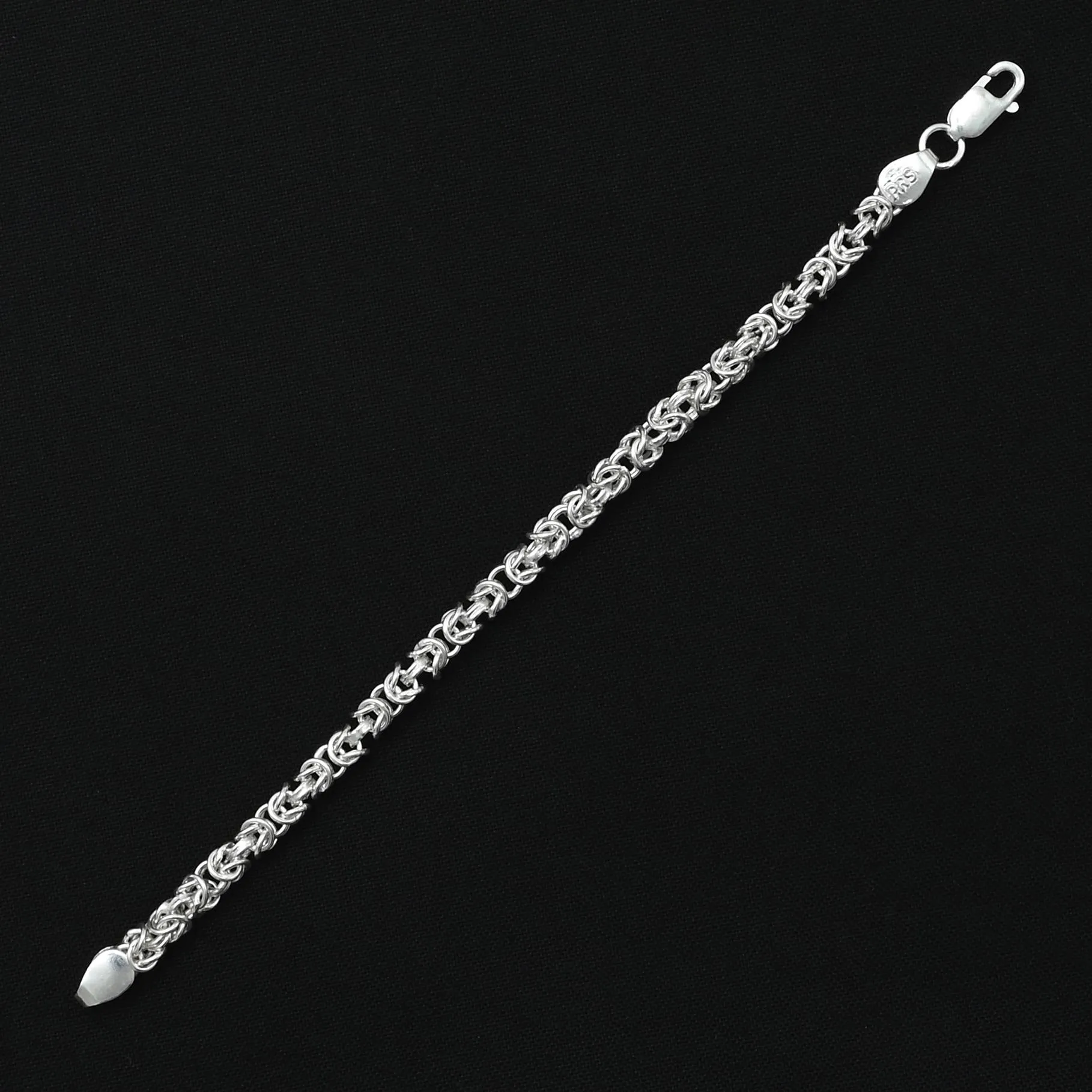 Expensive Braided Mens Silver Chain Bracelet