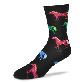 FBF Retro Horses Sock