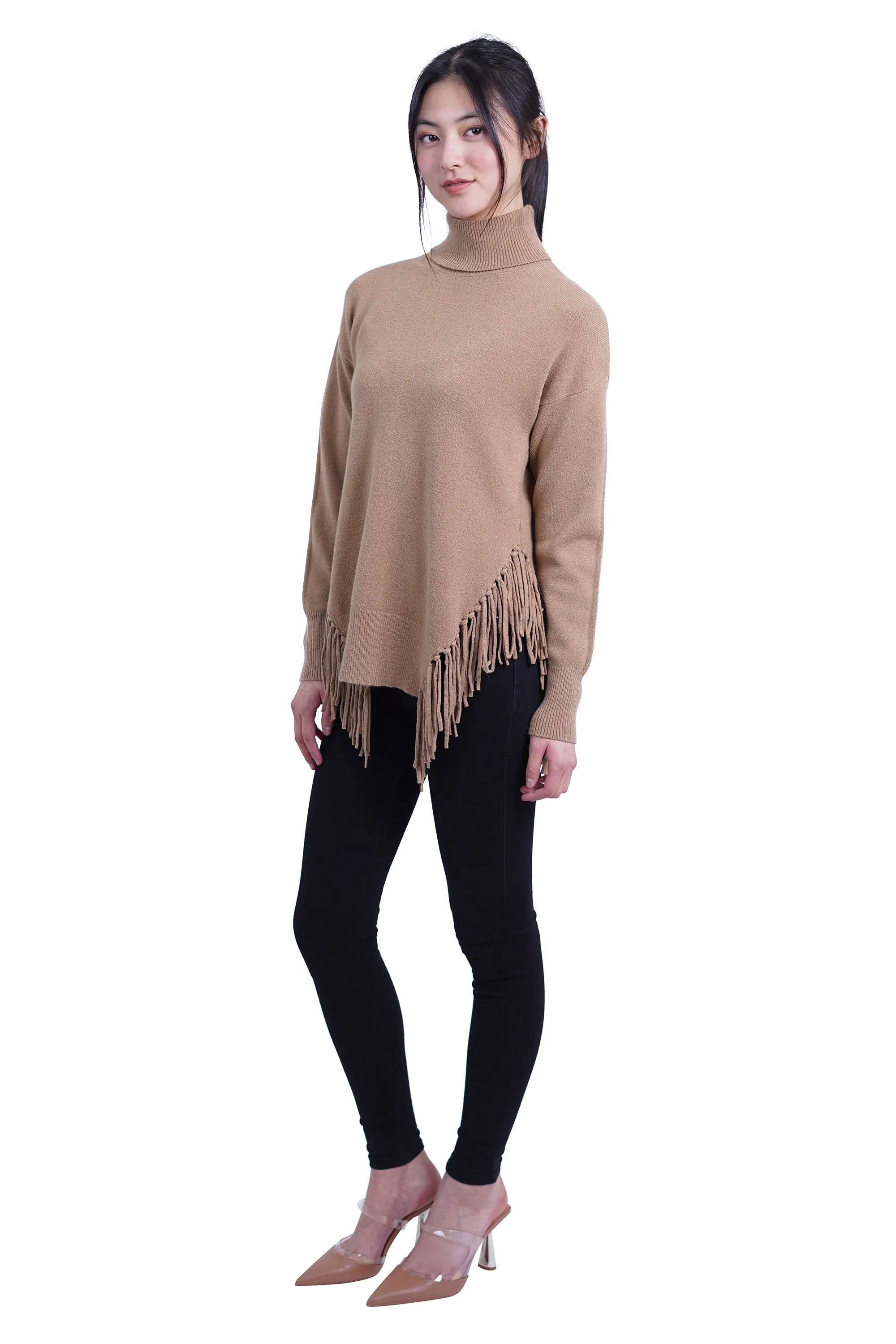 Fringe Turtleneck Sweater