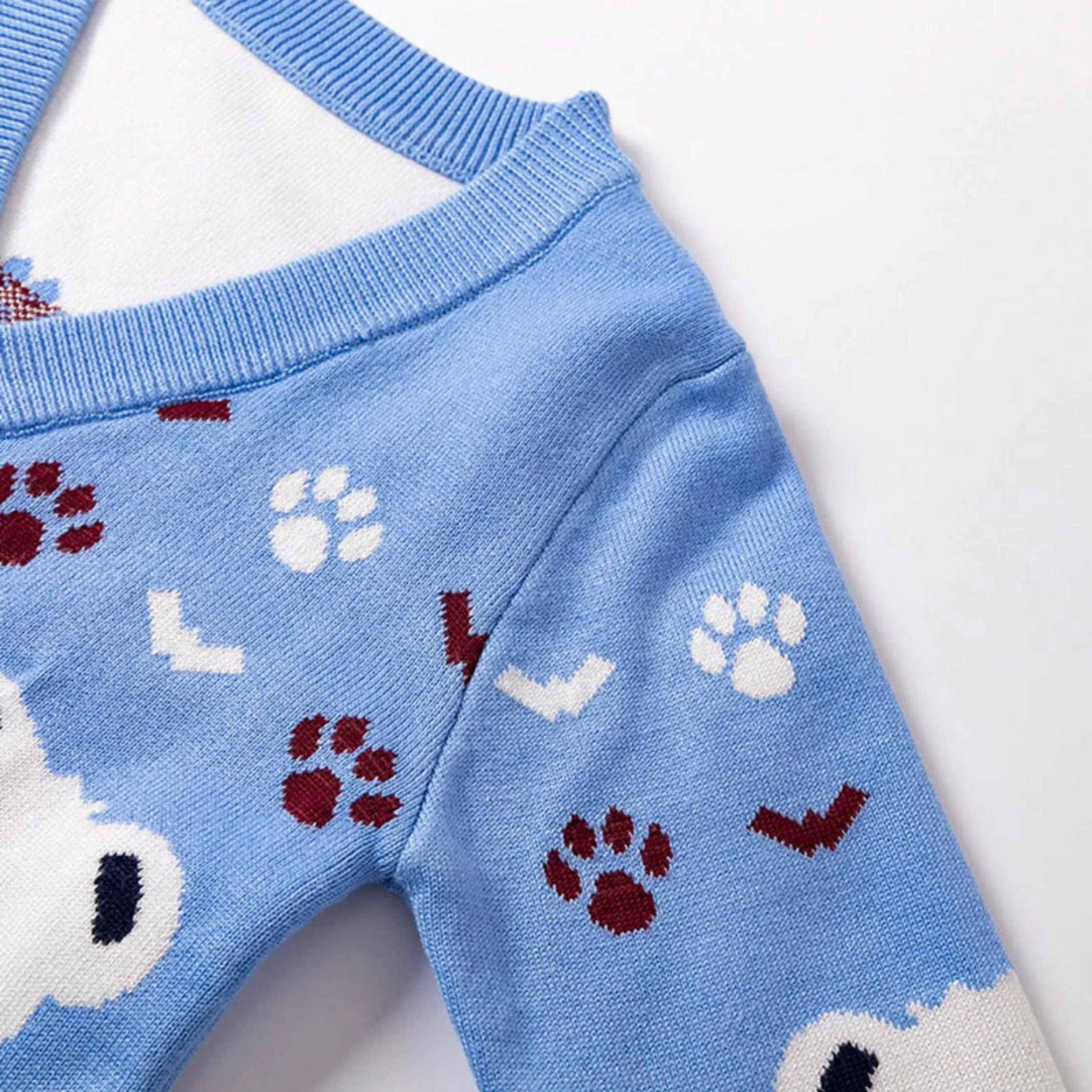 Full Sleeve Cute Bear Theme Boys Cardigan, Mulitcolours