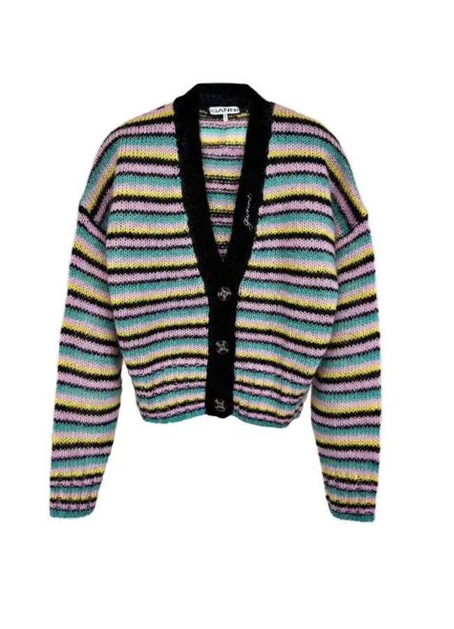 Ganni Striped Mohair Cardigan K1861