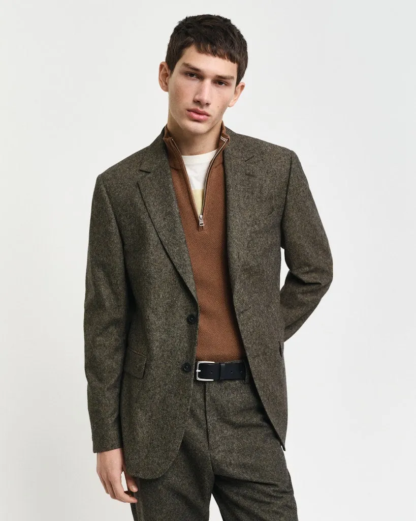 GANT - Slim Donegal Suit Blazer, Brown