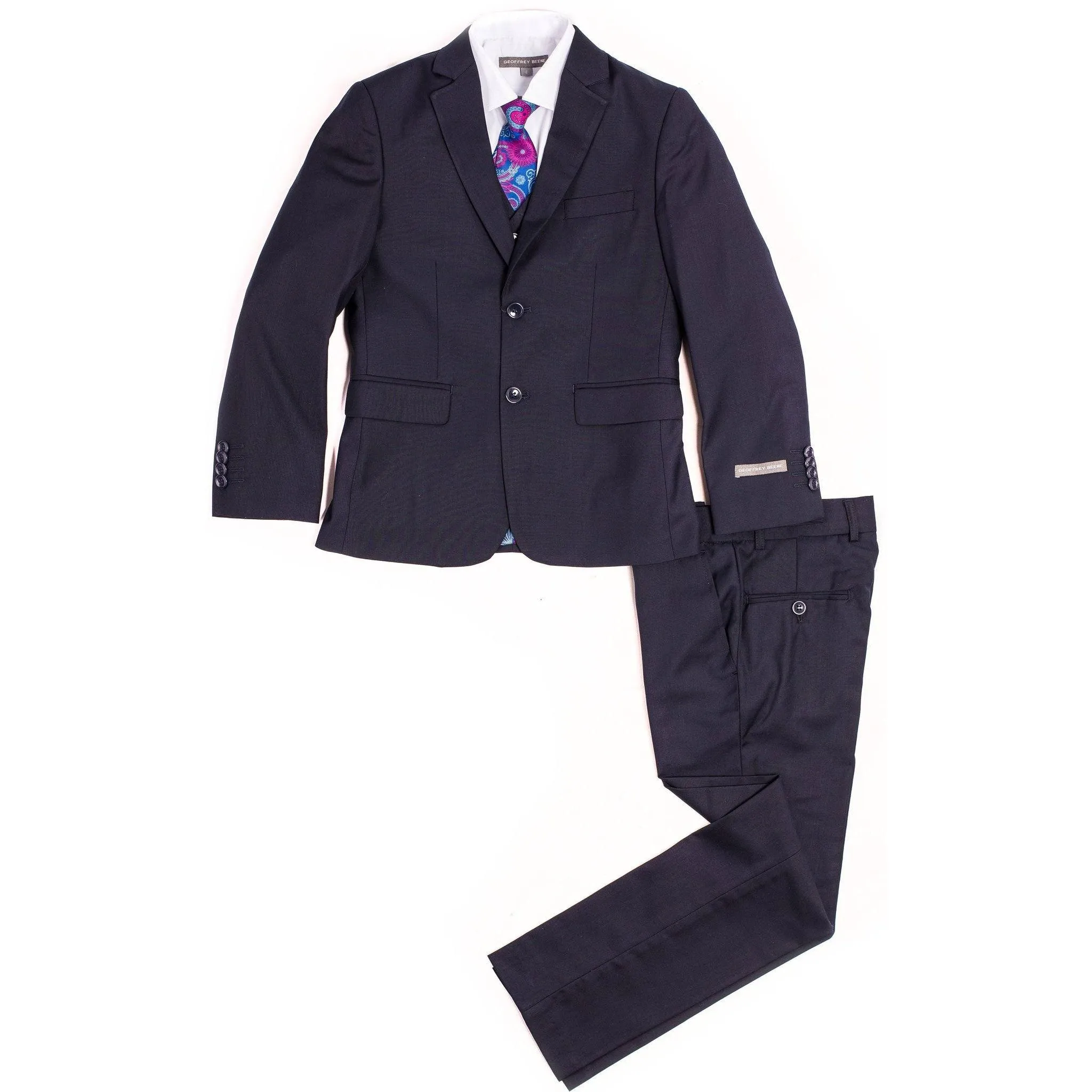 Geoffrey Beene Dark Navy 3 Piece Suit