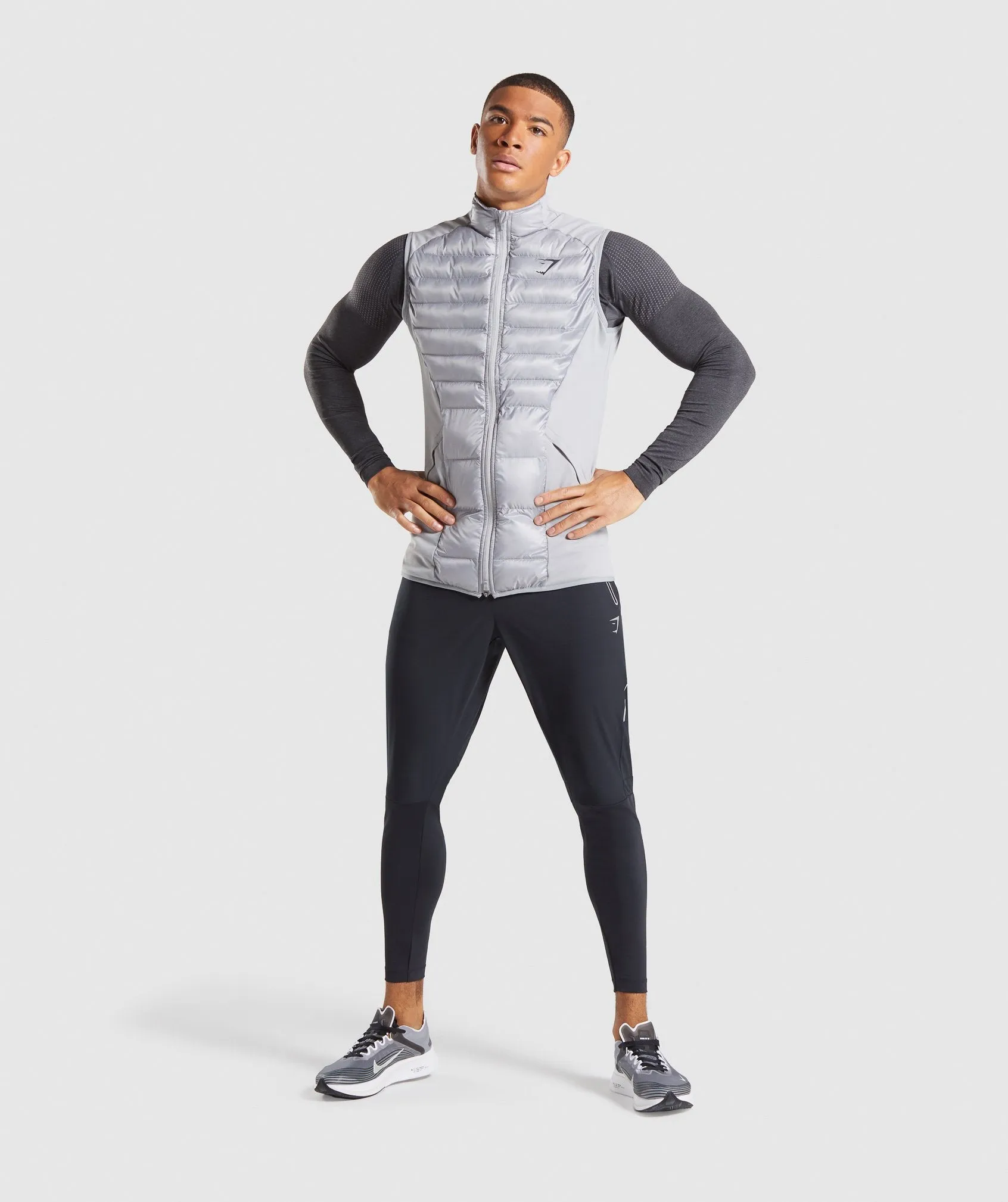 Gymshark Power Lightweight Gilet - Light Grey