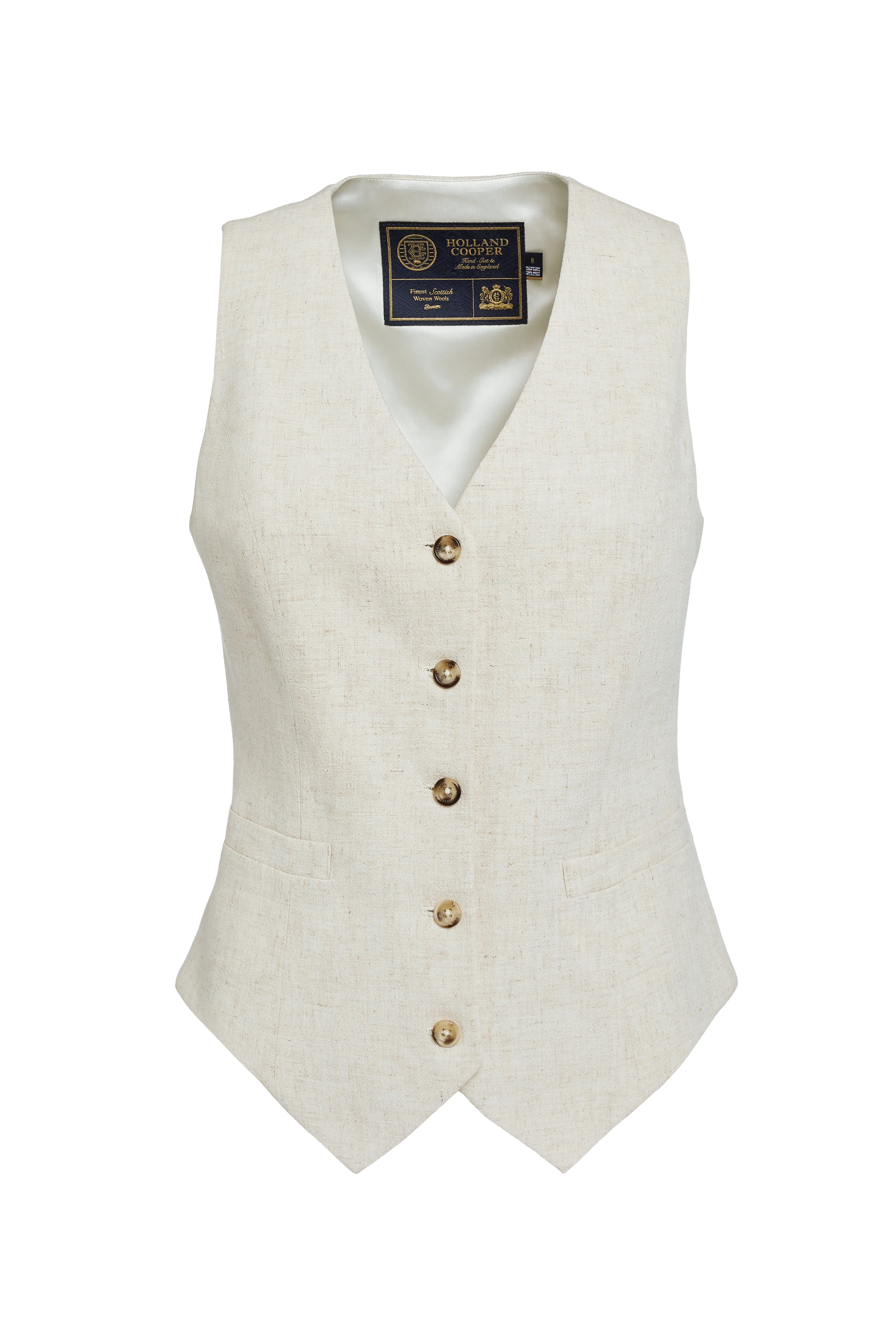 Hampton Waistcoat (Natural Linen)