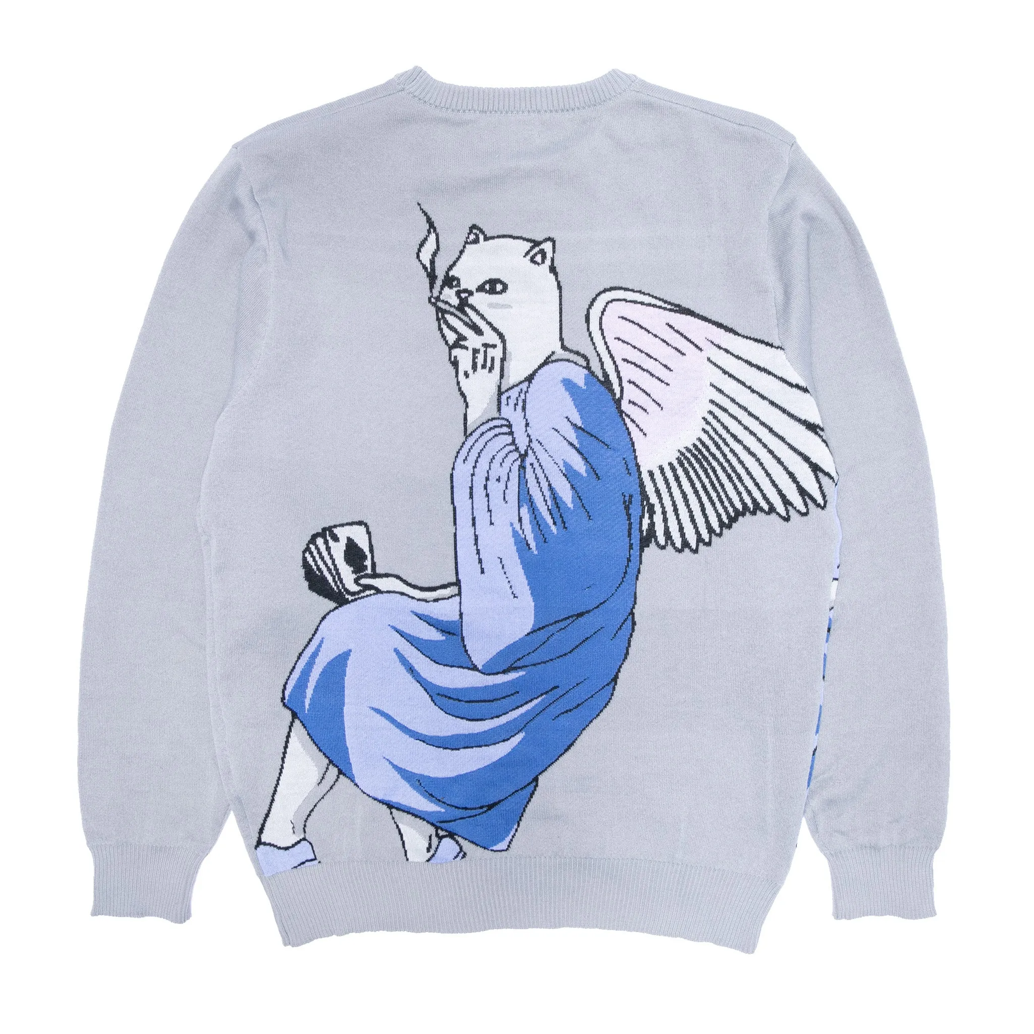 Heaven And Hell Knit Sweater (Light Blue)